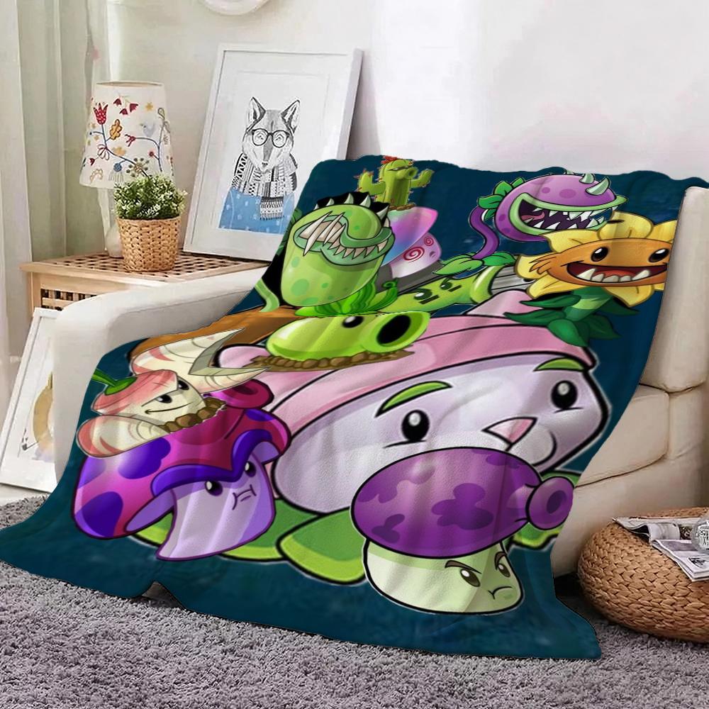 Plants Vs Zombies Game Blanket Sofa Blanket Home Decor Air Conditioning Blanket Nap Blanket Machine Washable