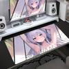 Sweet Pink Anime Girl Mouse Pad Cute Manga Mousepad Big Desk Mat Thick Rubber Base Smooth Cloth Durable Computer Mouse Mat Xxl