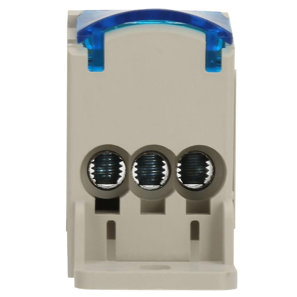 80A DIN Rail Terminal Block With Cover Power Junction Box  Computer Room Cabinet