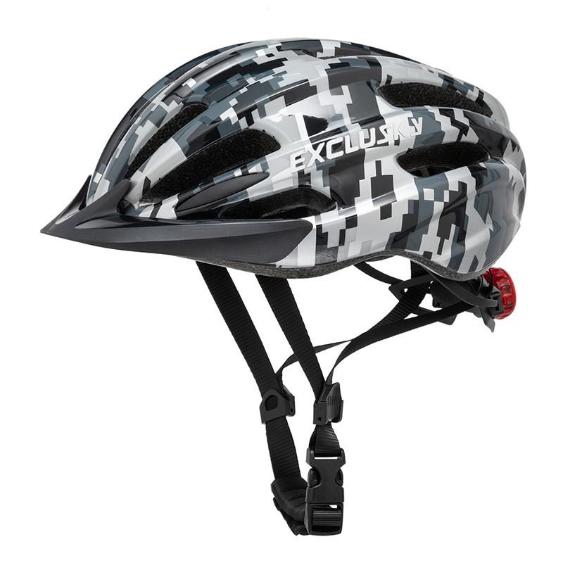 Kids Bike Helmet With Rear Light Adjustable Cycling Children Outdoor Riding Skateboard Safety Gear