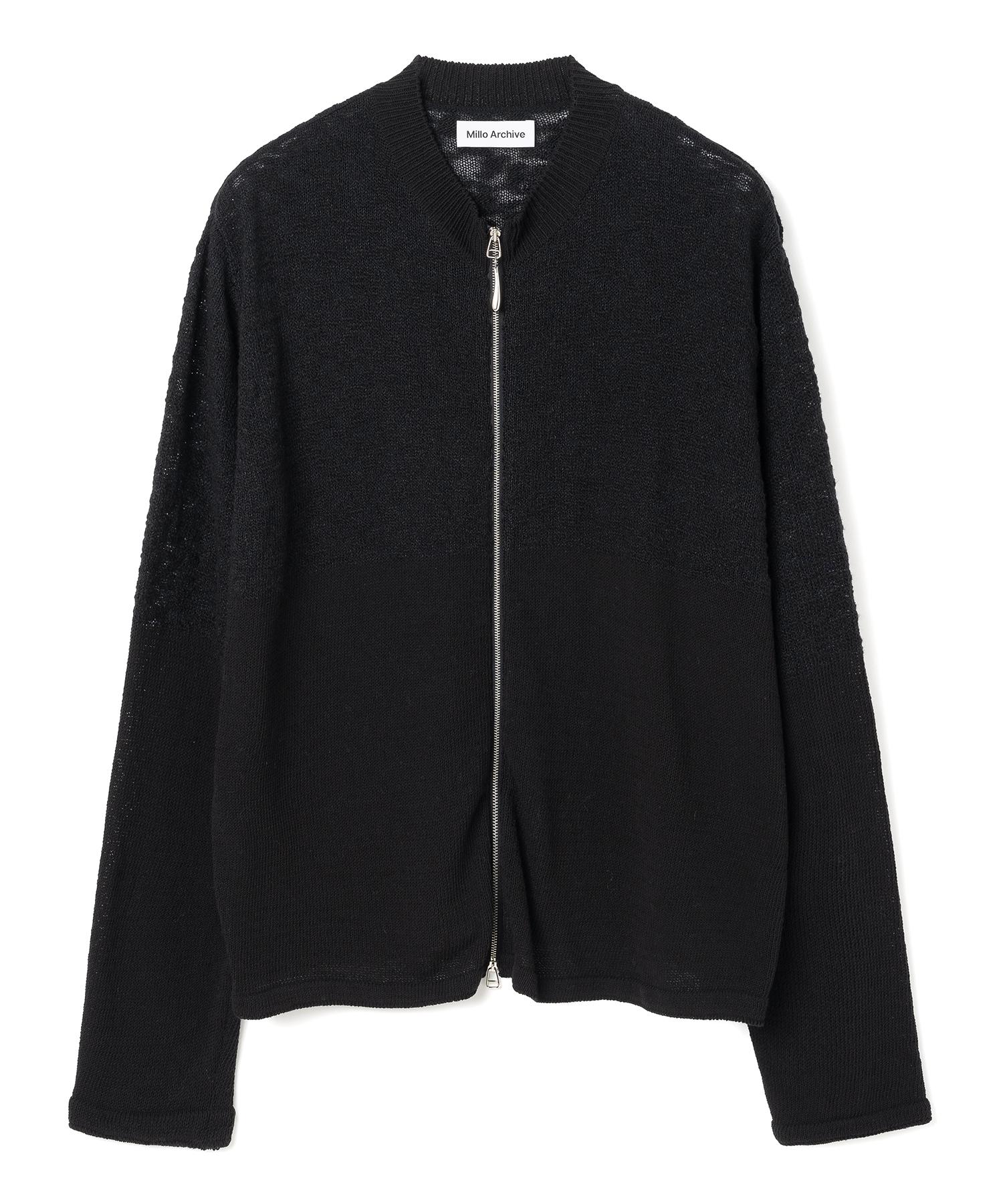 Milo Archive Claire Knit Crewneck Zip-Up [Black] Brown/L