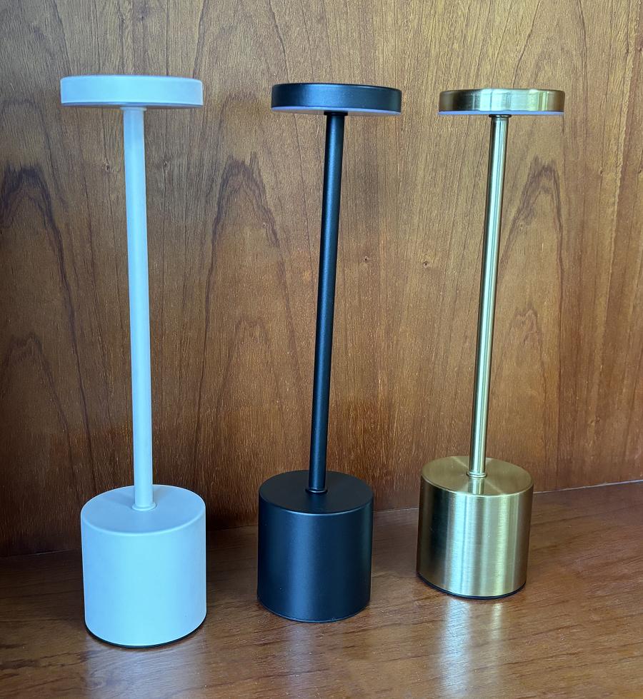 Lampka nocna LED z akumulatorem USB, bezprzewodowa, dotykowa, stołowa, do klubów, barów, hoteli, domów, ściemnialna, nastrojowa lampa biurkowa