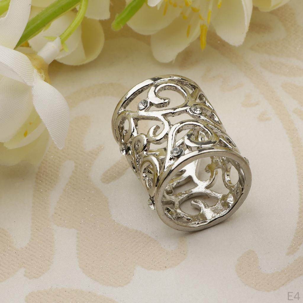 Cylinder Hollow Scarf Ring Silk Clip Buckle Brooches