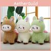 Adorable Plump Alpaca Plush Toy Companion Floral Pattern Kid Doll Birthday Gift
