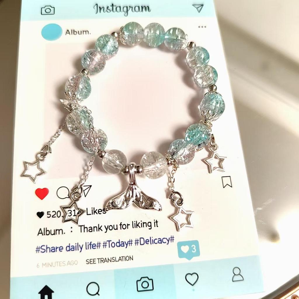 Festive Holiday Christmas Tree Bracelet with Lampwork Beads