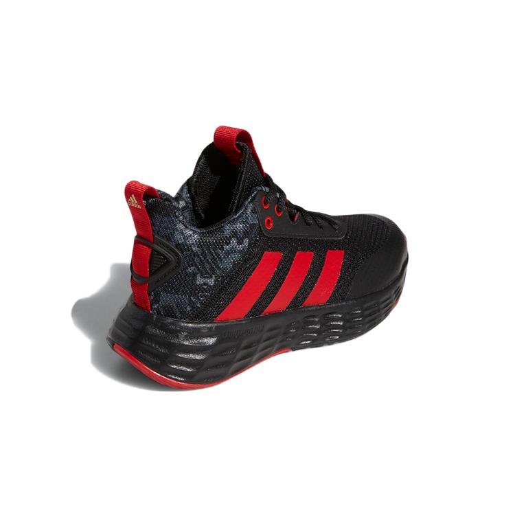 adidas OwnTheGame CNY K Resistentes a la abrasión Caña media Zapatillas de Baloncesto para Niños Negro Rojo Niños GY0812