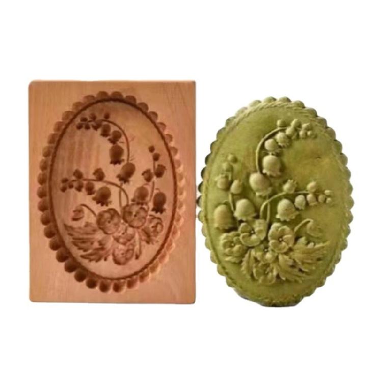Classical Wood Cookie Molds With Unseamed Releases Feature Natural Materials Construction Perfect For Shaping Cookie And Chocolates