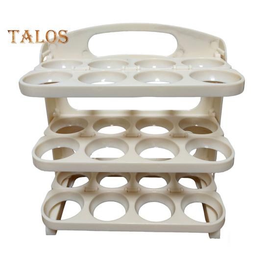 Контейнер для хранения яиц большой емкости пищевой сорт BPA без складной конструкции портативный держатель для яиц поднос для холодильника светло-желтого