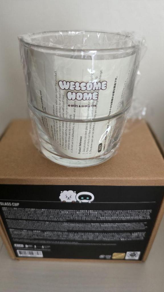 [USED] BTS JIN 2024 FESTA RJ X Wood Glass Cup