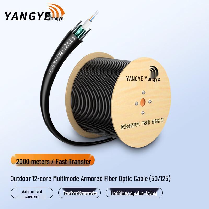 Yangye GYXTW Outdoor Armored Multimode Fiber Optic Cable