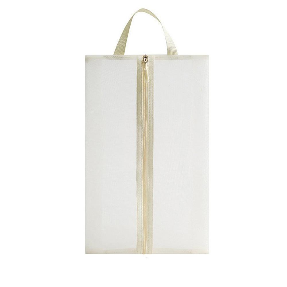 

2Pcs Lightweight Mesh Shoes Bag Nylon Shoes Organizer Multi-functional Shoes Pouch Outdoor Use S бежевый