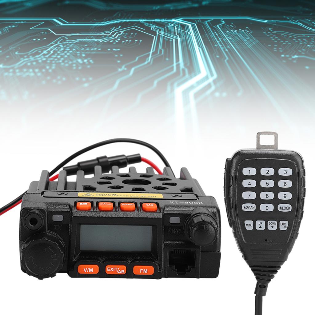 KT-8900 Aluminium Alloy Automatic Locking Four Waveband Car Radio Mini Broadcasting Station Walkie