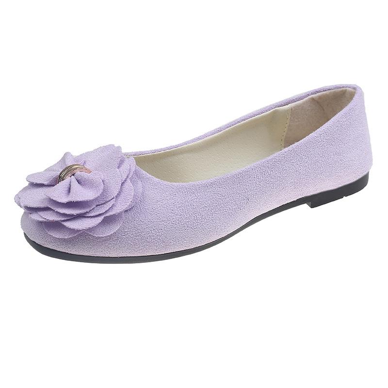 Fashion High Quality Women's Shoes Fashionable Flower Design Flat Shoes for Women Butterfly Knot Suede Single Shoes 43 Zapatos De Mujer