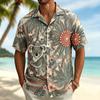Unisex Vintage Tropical Parrot Floral Graphic Hawaiian Shirts Fashion 3D Printed Shirts Tops Summer Short Sleeves Men Women Blouse Shirt