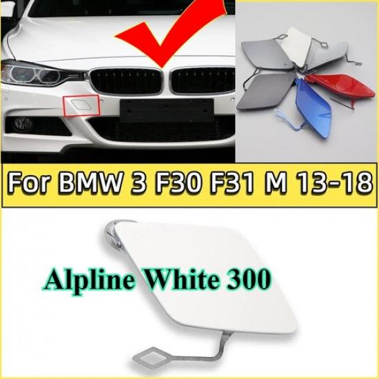 Alpline White Front Bumper Tow Cover for BMW 3 Series F30 F31 M Sport 2013 -