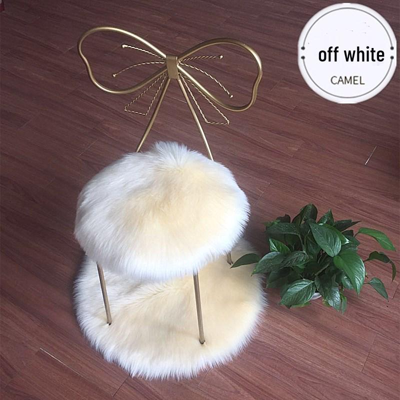 Plush Faux Sheepskin Butterfly Chair & Bar Stool Cushion with Long Hair