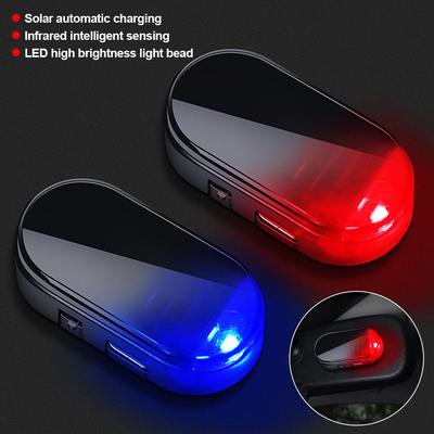LED Car Solar Energy Wireless Anti-Theft Warning Light Caution Lamp Alarm Fake Anti-theft Flashing Decorative Light
