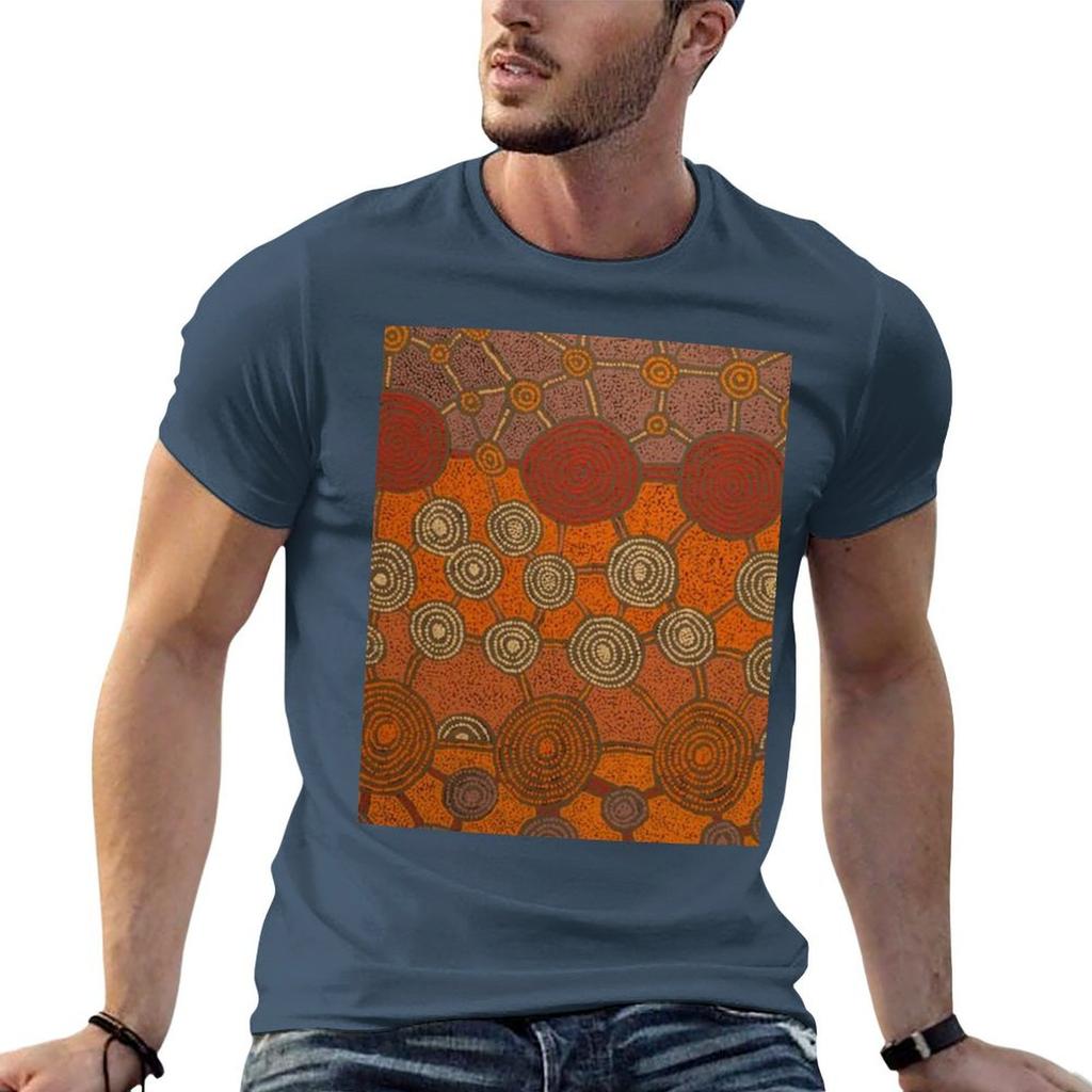 T-shirt Arte Aborigena Australiana T-shirt Minimalista Semplice Girocollo