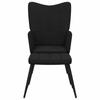 VidaXL Recliner Chair with Stool Black Fabric 327958