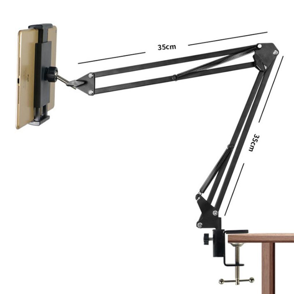Telefontartó asztalra karral, rugalmas telefontartó állvány állítható csíptetővel, asztali, ágy melletti lusta tartó