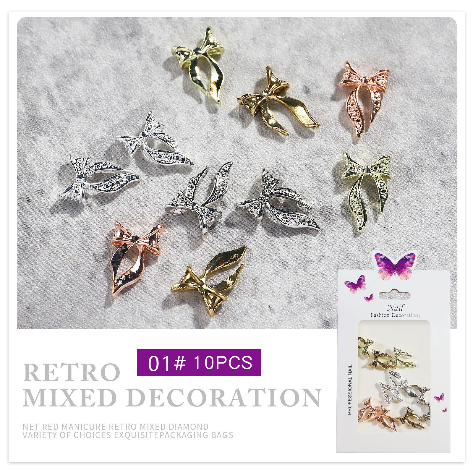 

10 шт. роскошных 3D сплавов для дизайна ногтей, стразы, подвески, блестящие ногти, хрустальные камни, подвески, маникюрные украшения для ногтей, бриллианты 1