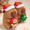 Christmas Capybara Plush Toy: Cute Small Doll & Hug Pillow