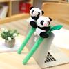 Hot 12cm-20cm Lovely Funny Panda With Bamboo Leaves Plush Toys Soft Cute Cartoon Animal Black And White Stuffed Doll Kids Gift