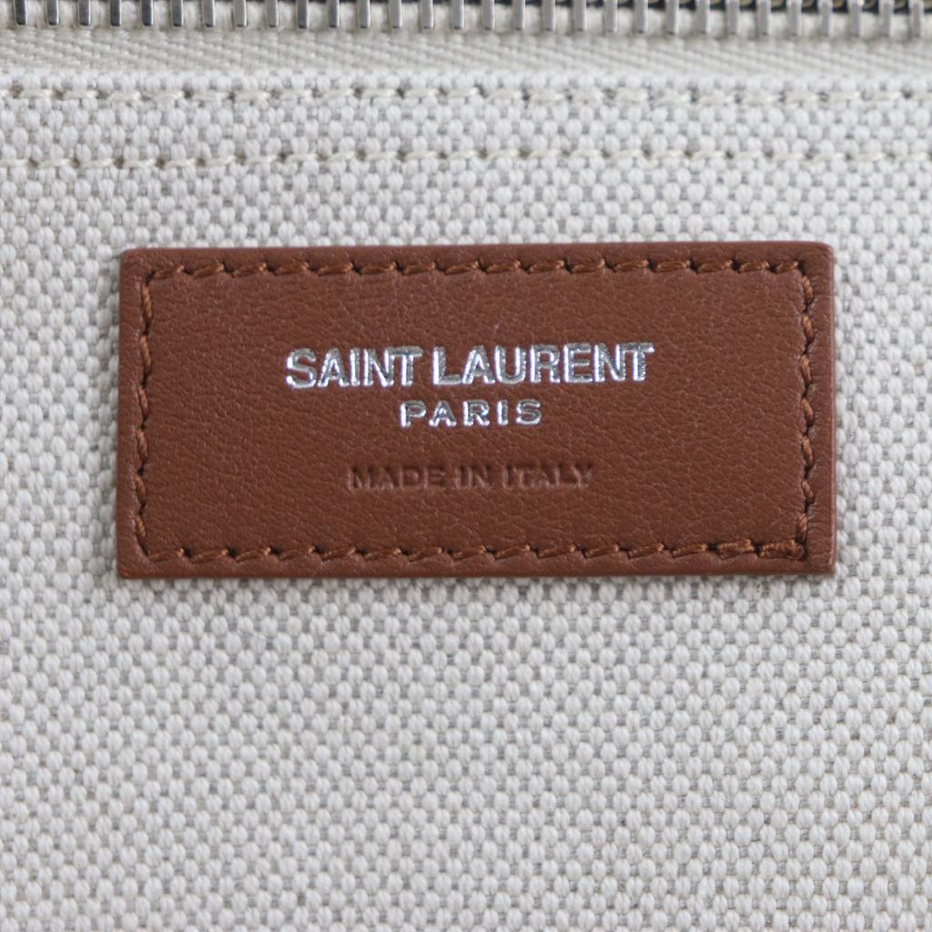 Excellent SAINT LAURENT PARIS Tote Bag Rive Gauche Maxi 2WAY Beige brown 685543 Used