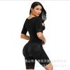 Women S Mid Sleeve Zip Up Shapewear Bodysuit Postpartum Tummy Control Butt Lifter