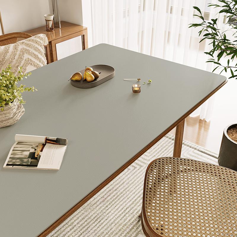 Solid Color Leather Table Mat Waterproof And Oil-Proof Leave-In Computer Table Student Study Desk Protective Mat Coffee Table Mat Dining Table Cloth