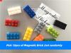 MOC Bricks Fridge Refrigerator Magnetic Brick 2x4 1x2-2x2 Sticker Educational Building Blocks Toys For Children Xmas Gifts