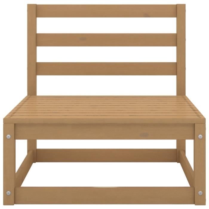 Canapé de jardin - VIDAXL - 2 pcs - Bois de pin massif - Crème - 4 personnes