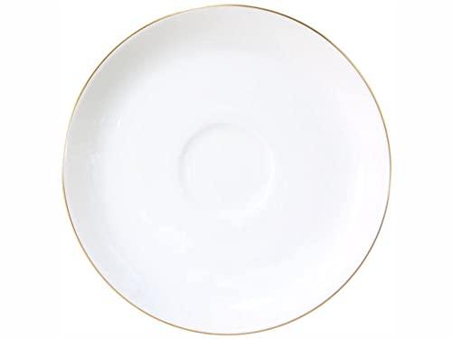 Okura Art Pottery Gold Line (Coupe Shape) Cup & Saucer, Coffee/Tea, Approx. 210cc, Made In Japan, 30C/1001