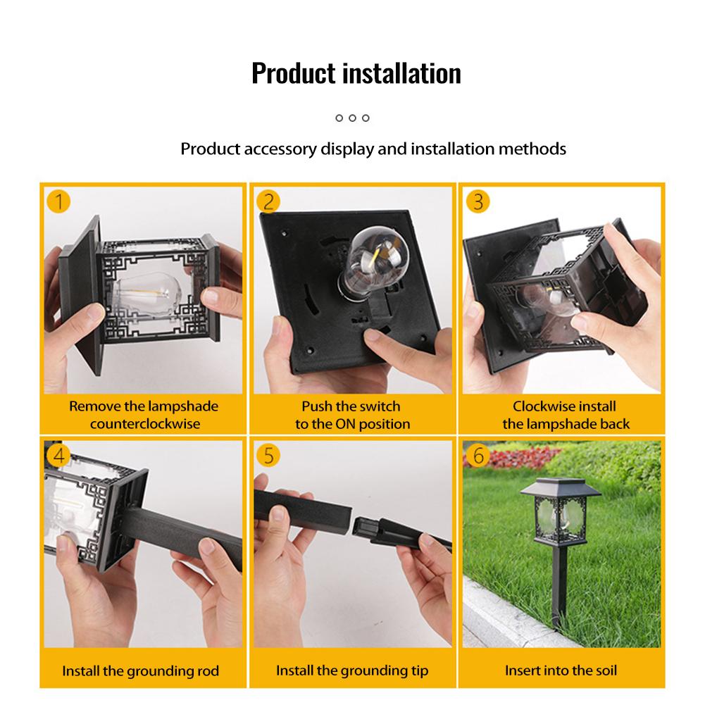 Solar Powered Ground Lights 2 Pack, LED Path Lights, Plug In Landscape Light, Waterproof Pathway Lamp For Walkway, Path, Driveway, Patio, Yard