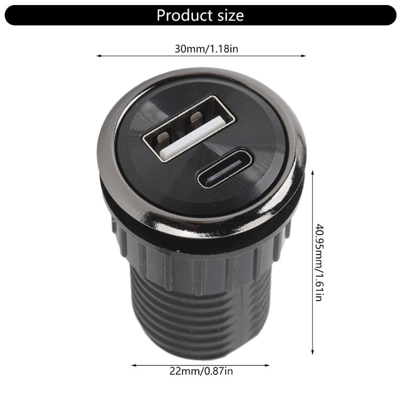 Double Port 5V 2A USB Charging Block With Type C Interfaces High Efficiency Power Supply For Multiple Devices Heatproof