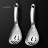 Durable Stainless Steel Grater Slotted Spoon with Bottle Opener & Ginger Grater, Fine Tooth Kitchen Accessory Manual Grinder for Puree Paste,