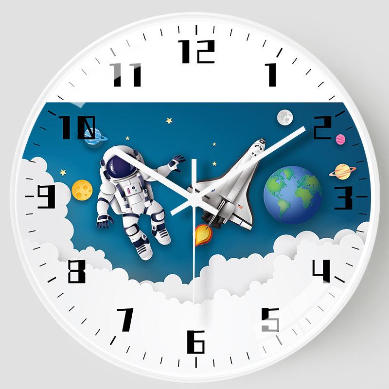 10-inch 25cm wall clock cartoon living room wall hanging home use hole-free creative clock children's room hanging clock watch