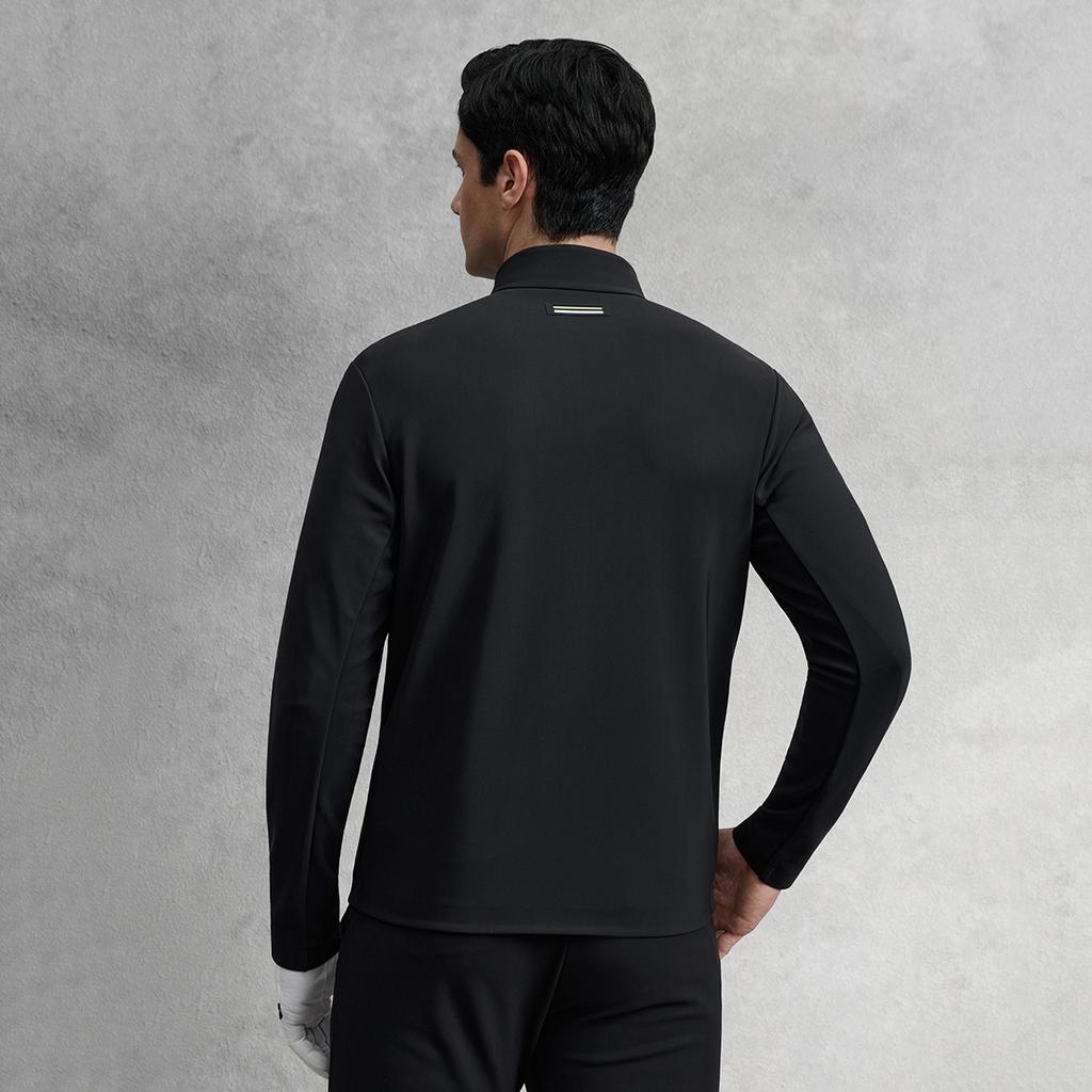 FILA Golf Series Casual Sports Classic Versatile Soft Stand Collar Windproof Standard Jacket Men Jackets A11M545501F-BK