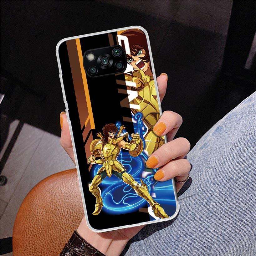 Anime Saint-Seiya Phone Case For Xiaomi Poco X7 X6 X5 Pro F7 Ultra Redmi 15C 15 13C 13 12C 12 10 10A 10C 9 9A 9C 9T Cover Poco X