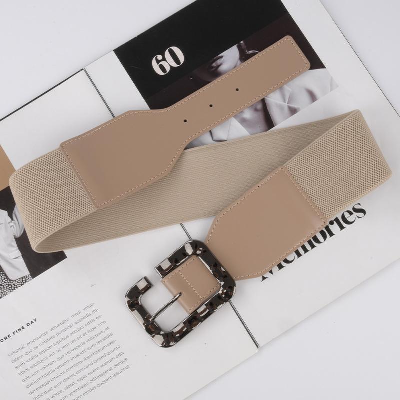 Leather Belt Elastic Elastic Belt Women'S Personalized Dress Suit Decorative Temperament Waist Seal Waist Thin