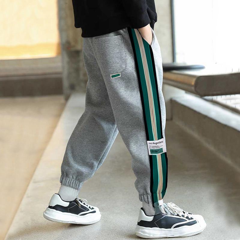Children's Hundred Casual Pants Loose Straight Leg Drawstring Pants Boys' Sweatpants