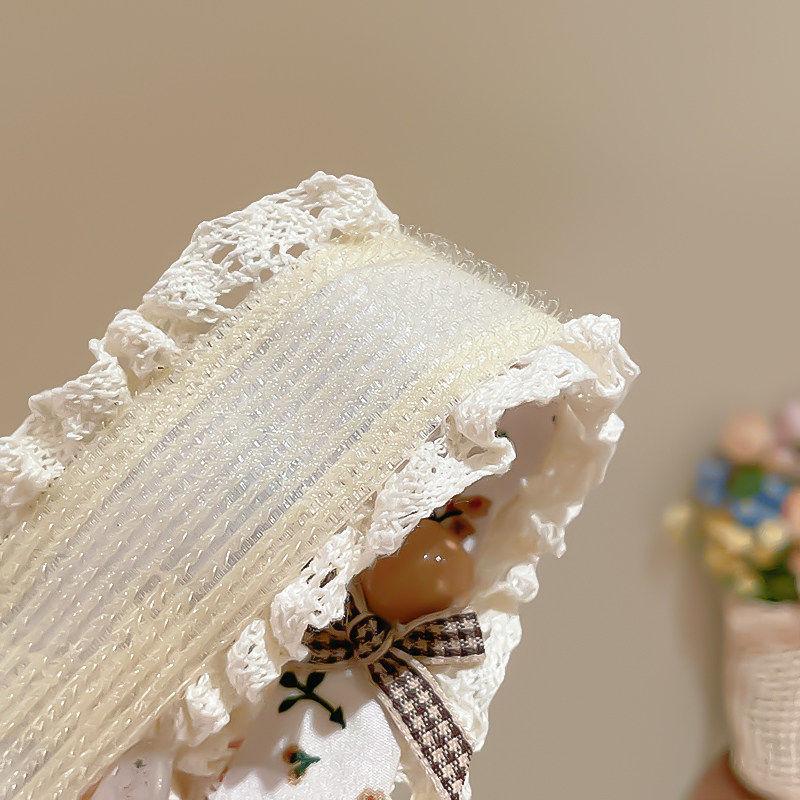 Knitting Colorful Flower Print Magic Tape Headband For Women Girls Sweet Hair Ornament Headwear Headband Hair Accessory