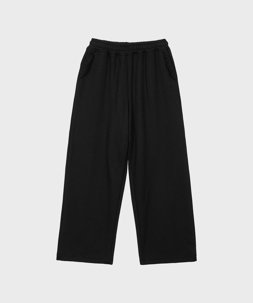 Alkialka Frill Wide Pants (Black)