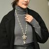 1Pcs Elegant Temperament Pearl Chain Long Sweater Chain Pearl Necklace  Women's Jewelry Accessories