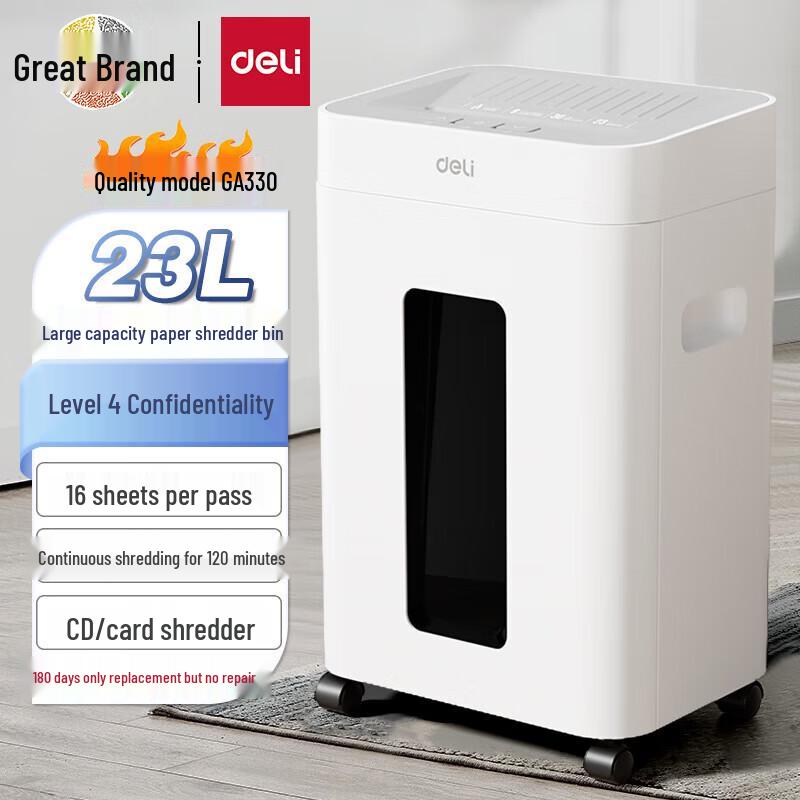 

Deli Heavy Duty Office Shredder CN plug (adapter included)