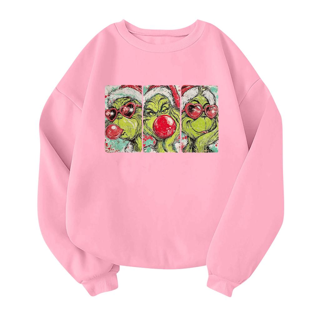Children's Fashionable Lightweight Long-sleeved Round Neck Pullover With Pockets Printed Pullover