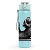 1PC Striped Fluffy Raccoon 750ml Color Plastic Sports Water Bottle Leakproof Flip Straw Lid Suitable for Sports Office Home Use