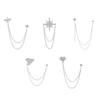 4Pcs Secure Fastening Lapel Accessories Gold/Silver Wedding Brooch For Business Travelers Corporate Gatherings