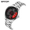 Sanda Meilleure Vente 1088 Montre pour Adolescent: Personnalisé, Cadran Rotatif 3D, Tendance, Quartz Étanche.