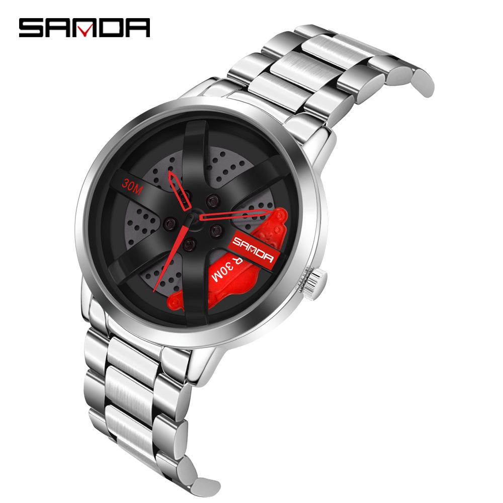 Sanda Meilleure Vente 1088 Montre pour Adolescent: Personnalisé, Cadran Rotatif 3D, Tendance, Quartz Étanche.